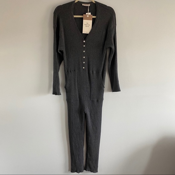 NWT Zara Maternity Mood Ribbed Knit Jumpsuit sz S - Picture 5 of 11